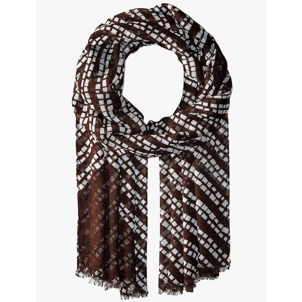 Vera Bradley Soft Fringe Rain Forrest Stripes 100% Viscose Scarf